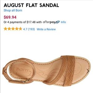 Born August flat sandals Size 9